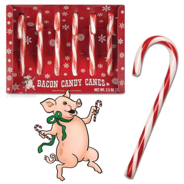 Archie McPhee Bacon Candy Canes: 6-Piece Box 5 Archie McPhee Bacon Candy Canes: 6-Piece Box - Image 3