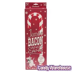 Archie McPhee Jumbo Bacon Candy Cane -Candy Store archie mcphee jumbo bacon candy cane candy warehouse 3