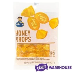 Arcor Honey Drops Hard Candy: 6-Ounce Bag -Candy Store arcor honey drops hard candy 6 ounce bag candy warehouse 3