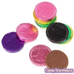 Assorted Colors Foiled Milk Chocolate Penny Parade Coins In Mesh Bags: 20-Piece Box 11 Assorted Colors Foiled Milk Chocolate Penny Parade Coins In Mesh Bags: 20-Piece Box -Candy Store assorted colors foiled milk chocolate penny parade coins in mesh bags 20 piece box candy warehouse 5
