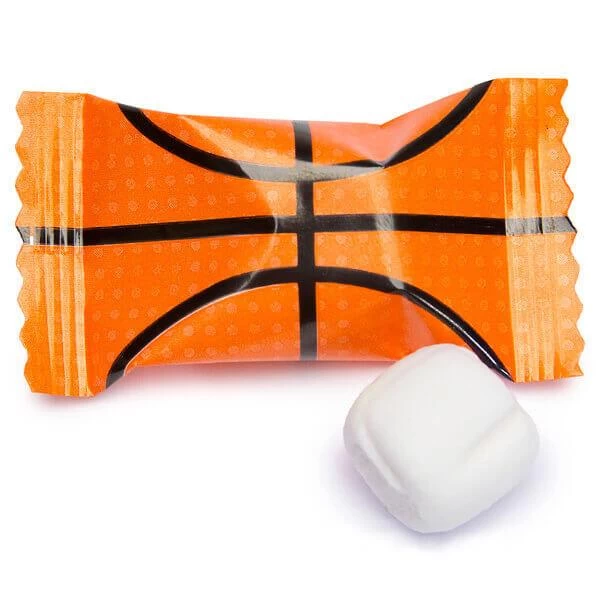 Basketball Wrapped Buttermint Creams: 300-Piece Case 3 Basketball Wrapped Buttermint Creams: 300-Piece Case