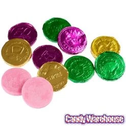 Bee International Mardi Gras Bubble Gum Coins: 100-Piece Bag -Candy Store bee international mardi gras bubble gum coins 100 piece bag candy warehouse 3 9f28dd1c 2ea9 4d3d a2ca 2d0b8ca63c77
