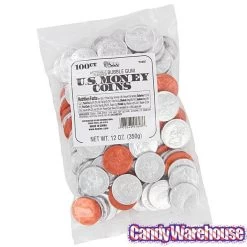 Bee International Silver And Copper Foiled Bubble Gum Coins: 100-Piece Bag -Candy Store bee international silver and copper foiled bubble gum coins 100 piece bag candy warehouse 3 802dc8ae 3992 4fb4 a4e9 e8070936e7a5