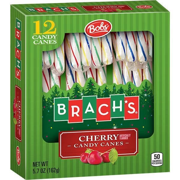 Bobs Sweet Stripes Rainbow Cherry Candy Canes: 12-Piece Box 3 Bobs Sweet Stripes Rainbow Cherry Candy Canes: 12-Piece Box