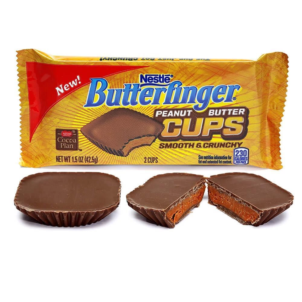 Butterfinger Peanut Butter Cups Candy Packs: 24-Piece Box 3 Butterfinger Peanut Butter Cups Candy Packs: 24-Piece Box