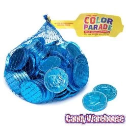 Caribbean Blue Foiled Milk Chocolate Coins: 1LB Bag 10 Caribbean Blue Foiled Milk Chocolate Coins: 1LB Bag -Candy Store caribbean blue foiled milk chocolate coins 1lb bag candy warehouse 4