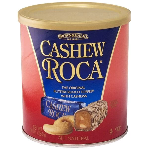 Cashew Roca Buttercrunch Toffee Candy: 10-Ounce Tin 4 Cashew Roca Buttercrunch Toffee Candy: 10-Ounce Tin - Image 2