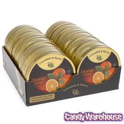 Cavendish & Harvey Hard Candy Drops Tins - Orange: 12-Piece Box -Candy Store cavendish and harvey hard candy drops tins orange 12 piece box candy warehouse 3