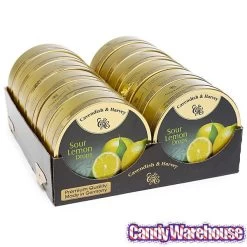 Cavendish & Harvey Hard Candy Drops Tins - Sour Lemon: 12-Piece Box -Candy Store cavendish and harvey hard candy drops tins sour lemon 12 piece box candy warehouse 3