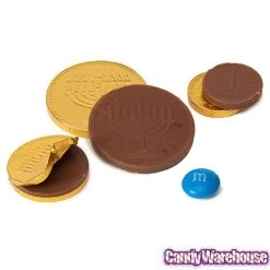 Chanukah Gelt Milk Chocolate Gold Coins In Mesh Bags: 18-Piece Box -Candy Store chanukah gelt milk chocolate gold coins in mesh bags 18 piece box candy warehouse 5