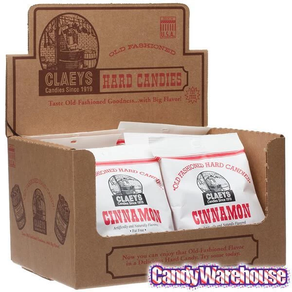 Claeys Hard Candy Drops Bags - Cinnamon: 12-Piece Box 4 Claeys Hard Candy Drops Bags - Cinnamon: 12-Piece Box - Image 2