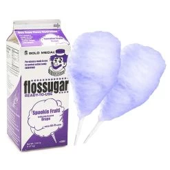 Cotton Candy Floss Sugar - Grape: Half Gallon Carton