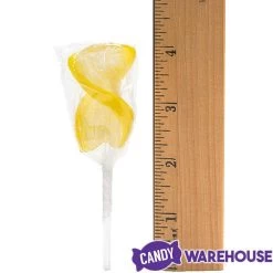 CurlyCutes Petite Crystal Ribbon Pops - Yellow Banana: 20-Piece Jar -Candy Store curlycutes petite crystal ribbon pops yellow banana 20 piece jar candy warehouse 3
