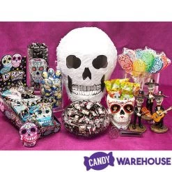 Day Of The Dead Skull Hard Candy Lollipops: 12-Piece Bag 8 Day Of The Dead Skull Hard Candy Lollipops: 12-Piece Bag -Candy Store day of the dead skull hard candy lollipops 12 piece bag candy warehouse 3