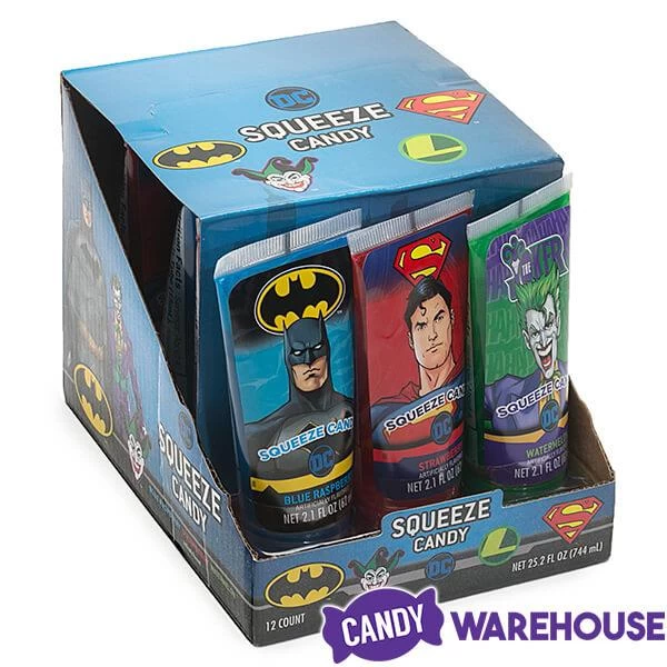 DC Comics Squeeze Candy Tubes: 12-Piece Display 4 DC Comics Squeeze Candy Tubes: 12-Piece Display - Image 2