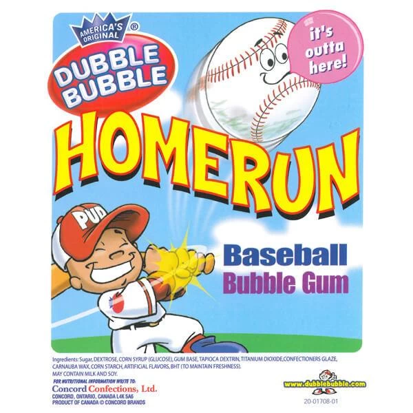 Dubble Bubble Home Run Baseball Gumballs: 240-Piece Tub 7 Dubble Bubble Home Run Baseball Gumballs: 240-Piece Tub - Image 5
