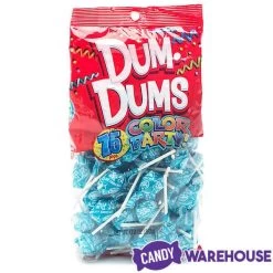Dum Dums Caribbean Blue Party Pops - Cotton Candy: 75-Piece Bag -Candy Store dum dums caribbean blue party pops cotton candy 75 piece bag candy warehouse 3