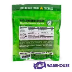 Eddy Edibles Hot Cinnamon CBD Gummies THC Free 300mg: 30 Gummy Bears -Candy Store eddy edibles hot cinnamon cbd gummies thc free 300mg 30 gummy bears candy warehouse 4