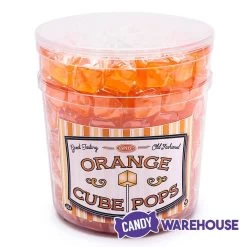 Espeez Cube Pop - Orange: 100-Piece Tub -Candy Store espeez cube pop orange 100 piece tub candy warehouse 3