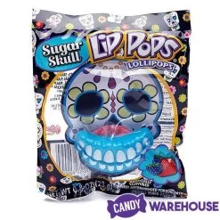 Flix Candy Day Of The Dead Sweet Skull Lip Pops Candy Packs: 12-Piece Display -Candy Store flix candy day of the dead sweet skull lip pops candy packs 12 piece display candy warehouse 3