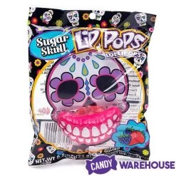 Flix Candy Day Of The Dead Sweet Skull Lip Pops Candy Packs: 12-Piece Display -Candy Store flix candy day of the dead sweet skull lip pops candy packs 12 piece display candy warehouse 4