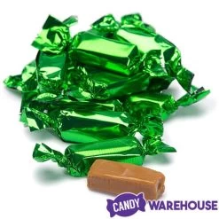 Foiled Caramel Candy - Green: 180-Piece Bag -Candy Store foiled caramel candy green 180 piece bag candy warehouse 3