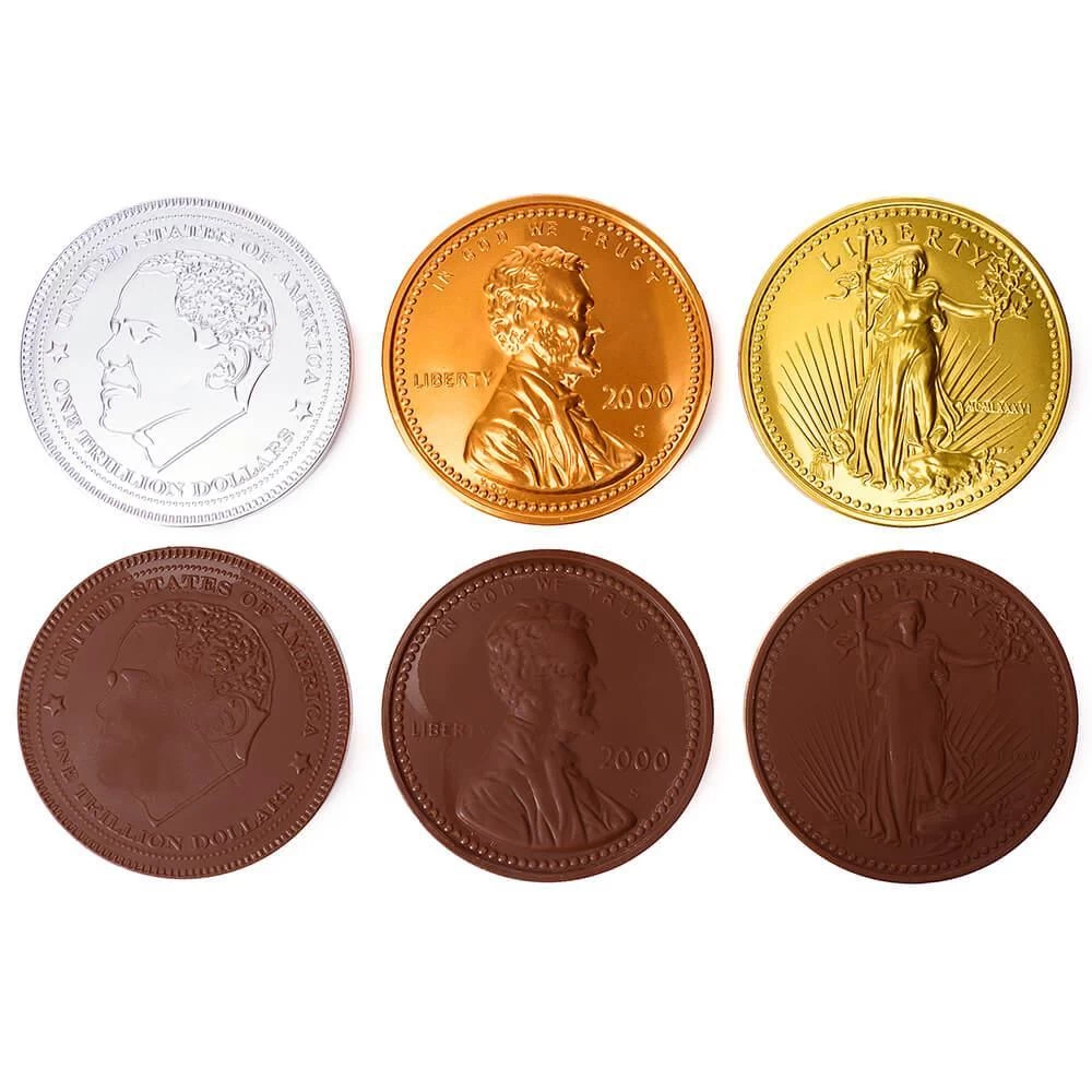 Fort Knox Foiled Milk Chocolate 4-Inch Medallions: 20-Piece Box 3 Fort Knox Foiled Milk Chocolate 4-Inch Medallions: 20-Piece Box