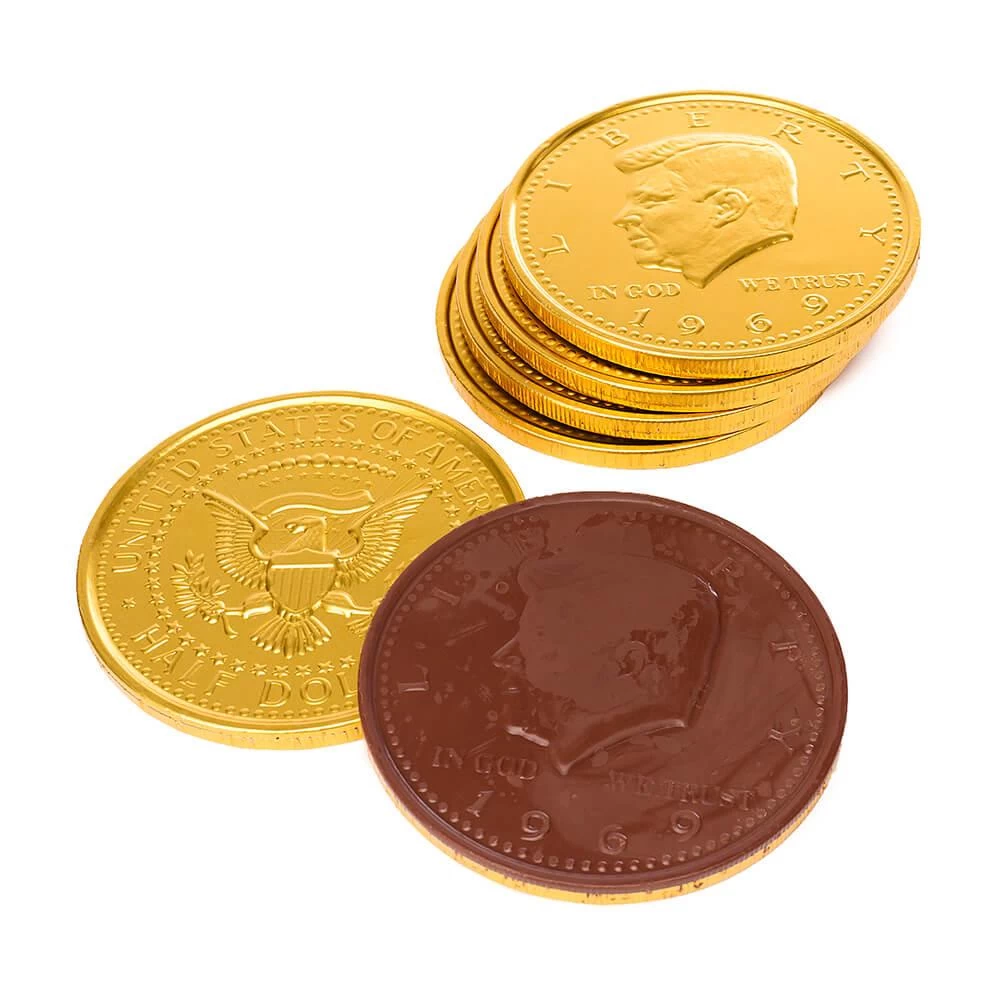 Fort Knox Gold Foiled Milk Chocolate 5-Inch Medallions: 12-Piece Box 3 Fort Knox Gold Foiled Milk Chocolate 5-Inch Medallions: 12-Piece Box