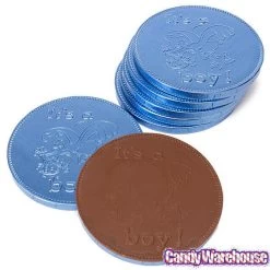 Fort Knox It's A Boy Foiled Milk Chocolate 4-Inch Medallions: 20-Piece Box -Candy Store fort knox it s a boy foiled milk chocolate 4 inch medallions 20 piece box candy warehouse 3