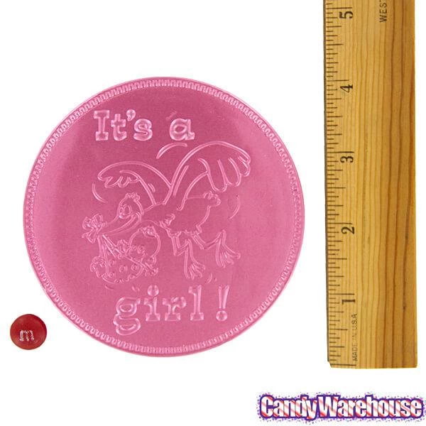 Fort Knox It's A Girl Foiled Milk Chocolate 4-Inch Medallions: 20-Piece Box 4 Fort Knox It's A Girl Foiled Milk Chocolate 4-Inch Medallions: 20-Piece Box - Image 2