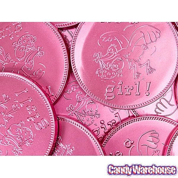 Fort Knox It's A Girl Foiled Milk Chocolate 4-Inch Medallions: 20-Piece Box 6 Fort Knox It's A Girl Foiled Milk Chocolate 4-Inch Medallions: 20-Piece Box - Image 4