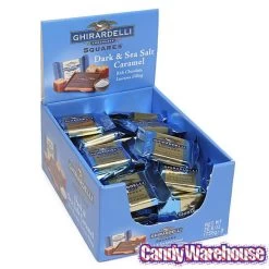 Ghirardelli Dark Chocolate With Sea Salt Caramel Filling Squares: 50-Piece Box -Candy Store ghirardelli dark chocolate with sea salt caramel filling squares 50 piece box candy warehouse 3 b5e552bd baeb 4c89 93ac 057ba68bfdde