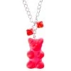 Giant Gummy Bear Necklace - Red -Candy Store giant gummy bear necklace red candy warehouse 1