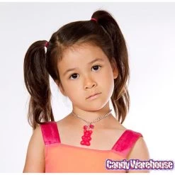 Giant Gummy Bear Necklace - Red -Candy Store giant gummy bear necklace red candy warehouse 3