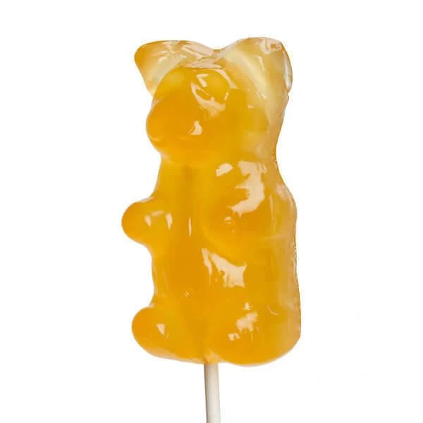 Giant Gummy Bear On A Stick - Pineapple 3 Giant Gummy Bear On A Stick - Pineapple