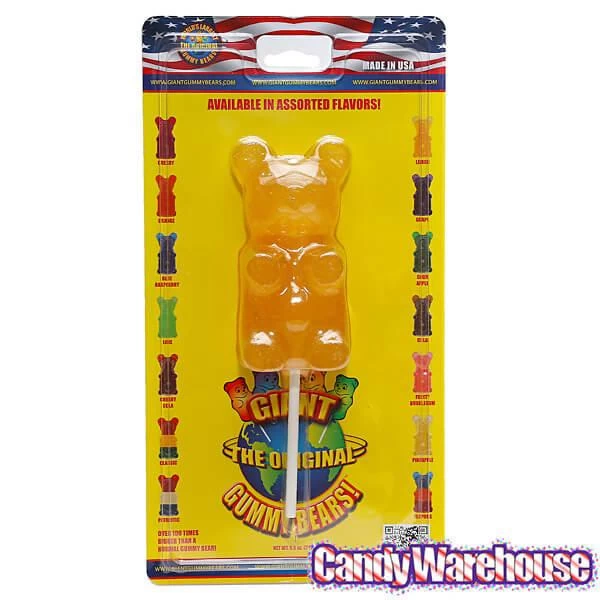 Giant Gummy Bear On A Stick - Pineapple 4 Giant Gummy Bear On A Stick - Pineapple - Image 2