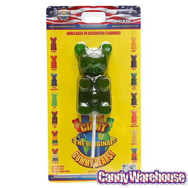 Giant Gummy Bear On A Stick - Sour Apple 6 Giant Gummy Bear On A Stick - Sour Apple - Image 4