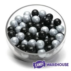 Gumballs Color Combo - Silver And Black: 4LB Box -Candy Store gumballs color combo silver and black 4lb box candy warehouse 4