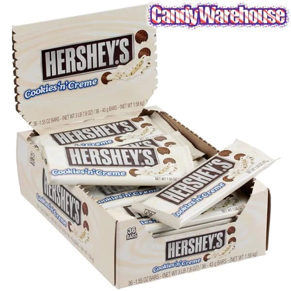 Hershey's Cookies N Cream Candy Bars: 36-Piece Box 4 Hershey's Cookies N Cream Candy Bars: 36-Piece Box - Image 2