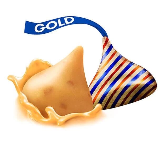 Hershey's Gold Kisses Caramel Creme Candy With Pretzel Bits: 60-Piece Bag 3 Hershey's Gold Kisses Caramel Creme Candy With Pretzel Bits: 60-Piece Bag