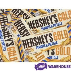 Hershey's Gold With Peanuts And Pretzels Candy Bars: 24-Piece Box -Candy Store hershey s gold with peanuts and pretzels candy bars 24 piece box candy warehouse 4