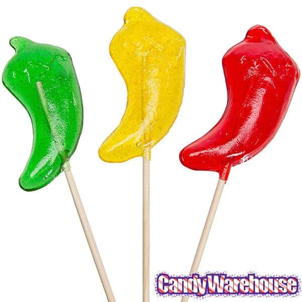Hot Pepper Hard Candy Lollipops: 12-Piece Bag 5 Hot Pepper Hard Candy Lollipops: 12-Piece Bag - Image 3