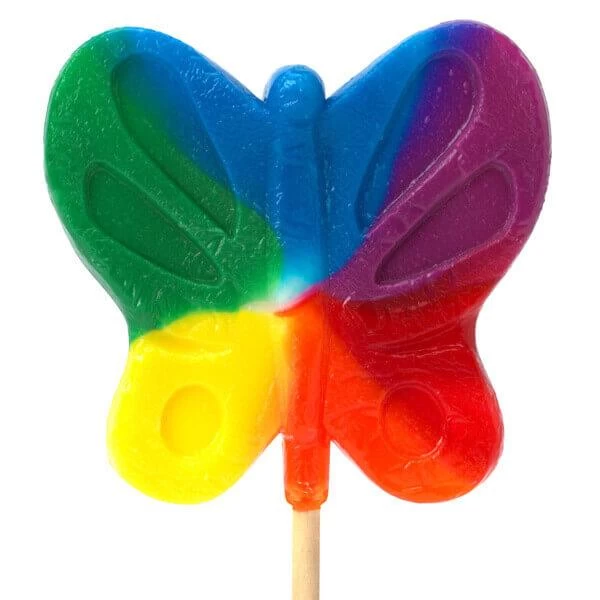 Jumbo 2.5-Ounce Butterfly Lollipops - Primary Colors: 16-Piece Box 3 Jumbo 2.5-Ounce Butterfly Lollipops - Primary Colors: 16-Piece Box