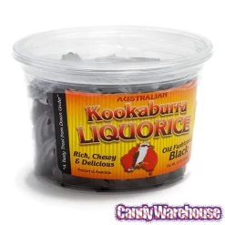 Kookaburra Cut Licorice - Black: 12-Ounce Tub -Candy Store kookaburra cut licorice black 12 ounce tub candy warehouse 2 0affd969 b5d2 4e83 9ed0 5c0add58ab20