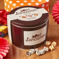 Lancaster Soft Cremes - Caramel, Vanilla, And Butterscotch - Caramel Candy: 2.5LB Gift Tin -Candy Store lancaster soft cremes caramel vanilla and butterscotch caramel candy 2 5lb gift tin candy warehouse 4