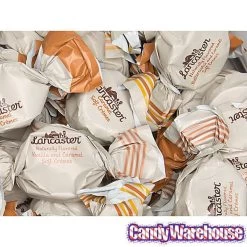 Lancaster Soft Cremes - Caramel, Vanilla, And Butterscotch - Caramel Candy: 2.5LB Gift Tin -Candy Store lancaster soft cremes caramel vanilla and butterscotch caramel candy 2 5lb gift tin candy warehouse 6