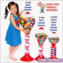 Light And Sound Spiral Gumball Machine Bank With Gumballs -Candy Store light and sound spiral gumball machine bank with gumballs candy warehouse 3
