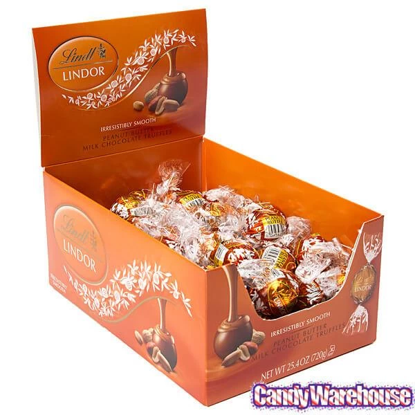 Lindt Chocolate Lindor Truffles - Peanut Butter: 60-Piece Box 8 Lindt Chocolate Lindor Truffles - Peanut Butter: 60-Piece Box - Image 6