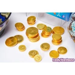 Madelaine Chanukah Gelt Gold Foiled Milk Chocolate Coins: 5LB Bag -Candy Store madelaine chanukah gelt gold foiled milk chocolate coins 5lb bag candy warehouse 3