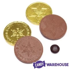 Madelaine Chanukah Gelt Gold Foiled Milk Chocolate Coins In Mesh Bags: 24-Piece Tub -Candy Store madelaine chanukah gelt gold foiled milk chocolate coins in mesh bags 24 piece tub candy warehouse 4